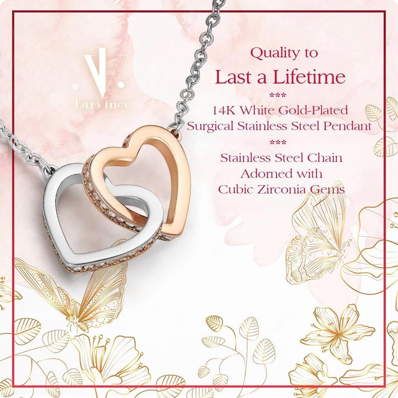 Larvincy To My Daughter Necklace From Dad With Heartfelt Message & Elegant Box, Gifts For Daughter From Father, Beautiful Jewelry Gift From Love Daddy On Graduation, Birthday, Wedding, Christmas - Image 5